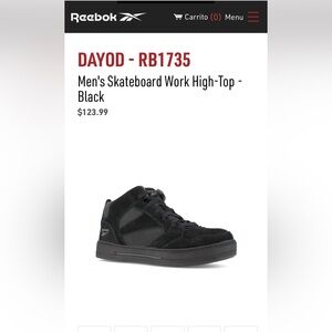 Reebok Work Color: Black Size 9 New. 04